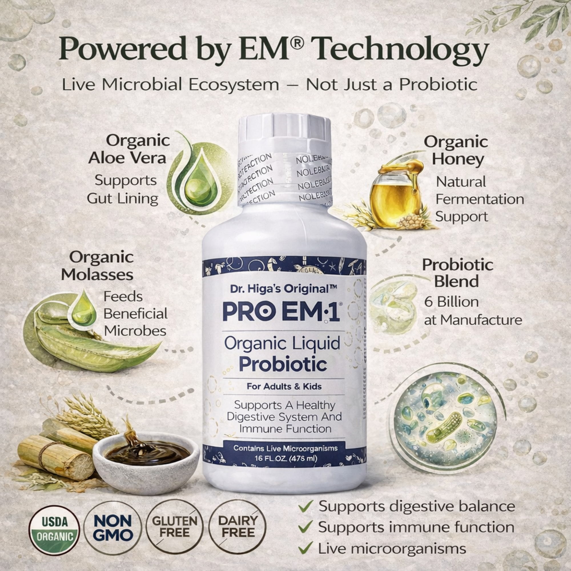 ProEM•1® Organic Liquid Probiotic